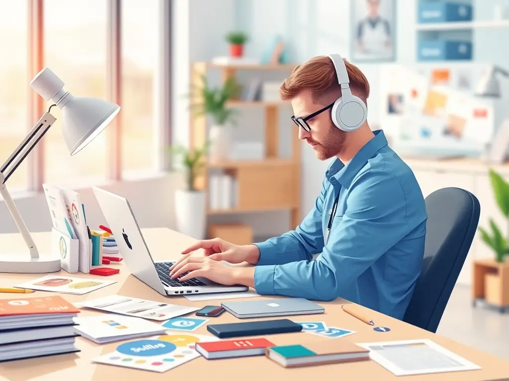 A social media manager creating engaging content for a clinic's social media platforms.